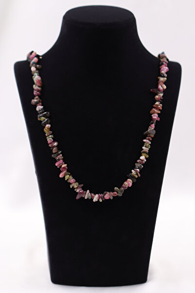 SAURACHI Tourmaline Tourmaline Stone Necklace Unshaped Natural Stone Broken S...