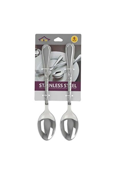 Generic Stainless Steel Eating Spoon Set - 6 Pieces