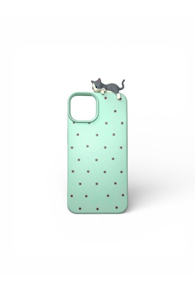 Mopal iPhone 13/14 Uyumlu 3d Oyuncaklı Puantiye Kedi Tasarımlı Esnek Silikon ...