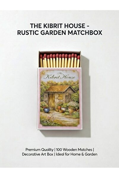 House Rustik Bahçe Kulübesi Temalı Dekoratif Mum Yanı Konsept Uzun Kibrit - T...