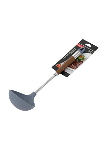 Generic Silicone Serving Spoon with Wooden Handle