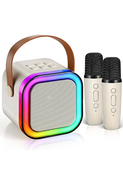 Shopi Portable Bluetooth Karaoke Speaker with Dual Wireless Microphones & RGB...