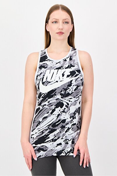 Nike Women Sportswear Fit Sleeveless Camouflage Training Tank Top, Multicolor