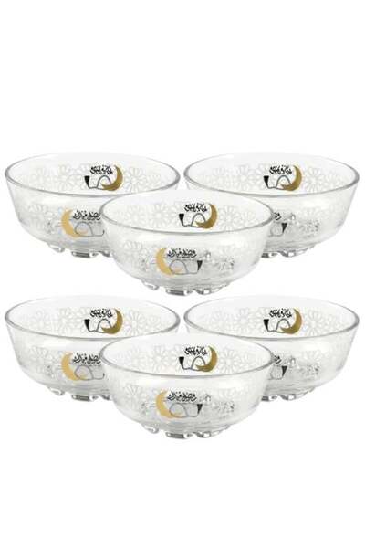 Generic Ramadan Glass Dessert Bowls Set – 2 Sets × 3 Pieces