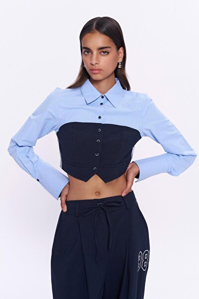 Shoe Box By Quzu Quzu 110002 Women's Blouse with Shirt Detail
