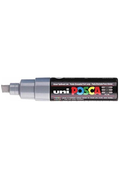 UNİ-BALL قلم تلوين بوسكا ذو أساس مائي 8.0 ملم رمادي PC-8K - عبوة من 6 قطع