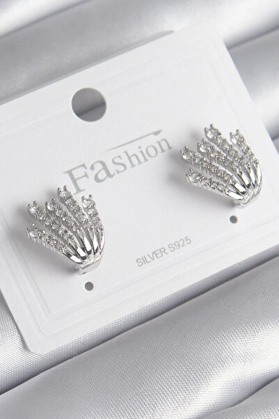 Nacario ®   Brass Silver Color Zircon Stone Women's Earrings