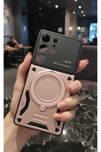 TechTrove 3D Camera Lens Protected Ring Stand Case Compatible with Galaxy S25...