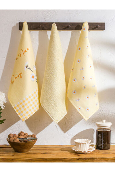 LC Waikiki Nevavm Printed Drying Cloth with Difference in Color, Pack of 3, 4...