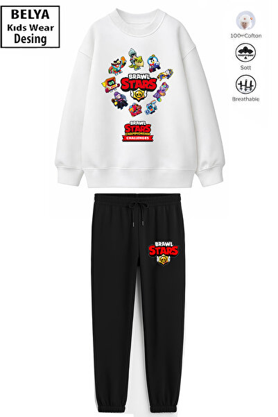 Belya Kids Wear Boy's Cotton Fabric Stars Design Top and Bottom Set with Elas...