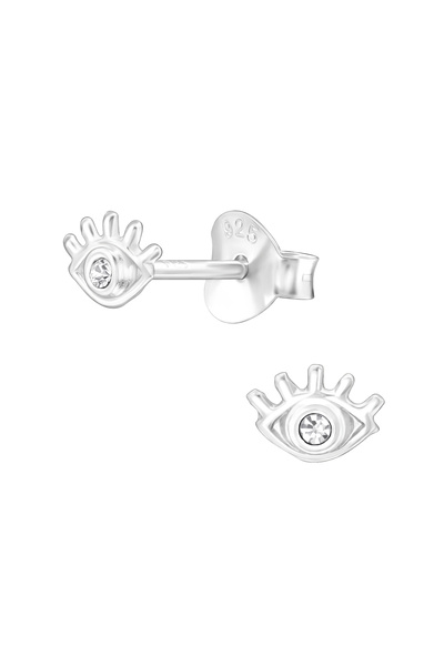 BIJUTERIA NEAGRA 925 Silver Earrings Eyes with Crystals