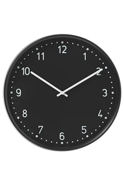 OEM Wall Clock Steel, Quartz, 38 cm, Black