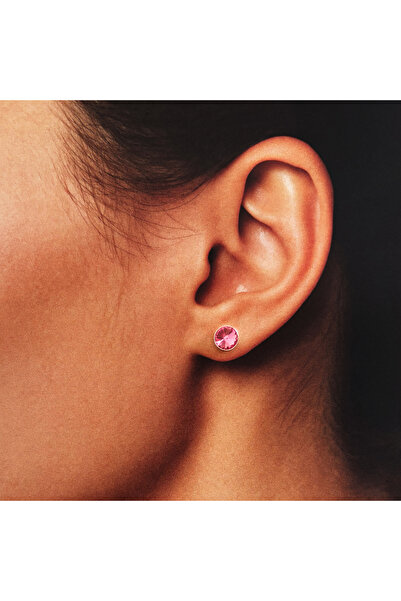 BIJUTERIA NEAGRA 925 Silver Earrings with Pink Swarovski Crystals