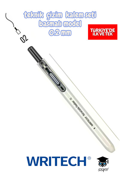 SEYFİKİRTASİYE Technical Drawing Pen Press-Action Model Black Ink First in Tr