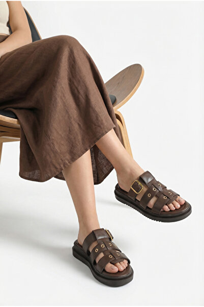 Riccon Women's Slippers 00120411 Brown