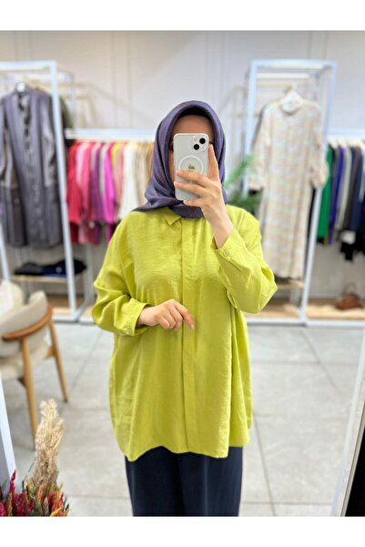 Nuss 3001 Oversize Buttoned Shirt Lime