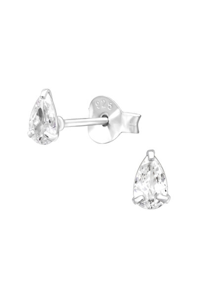 BIJUTERIA NEAGRA Cercei din argint 925 cu zirconiu tip lacrimă