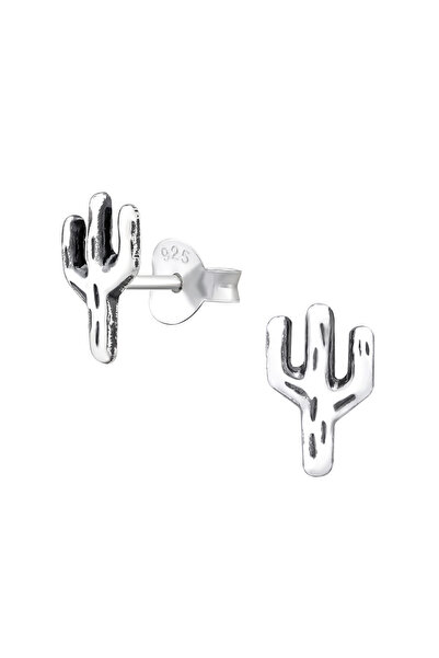 BIJUTERIA NEAGRA 925 Silver Cactus Earrings