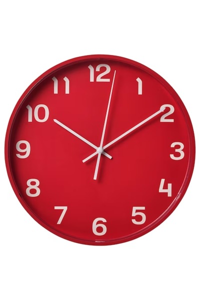 OEM Wall Clock, 28 cm, Red