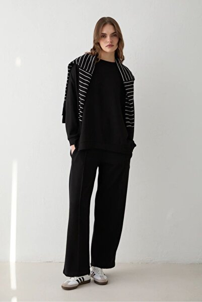 Melike Tatar Basic Modal Suit Black 1008