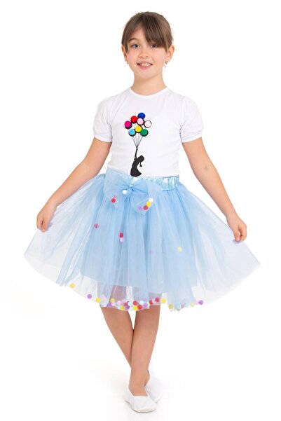 Nacar 23 Nisan 29 Ekim Gösteri Kıyafeti Kız Çocuk İkili Etekli Takım