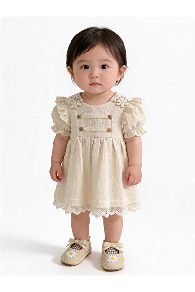 The-kid.co Vintage Lace Detailed Baby Dress