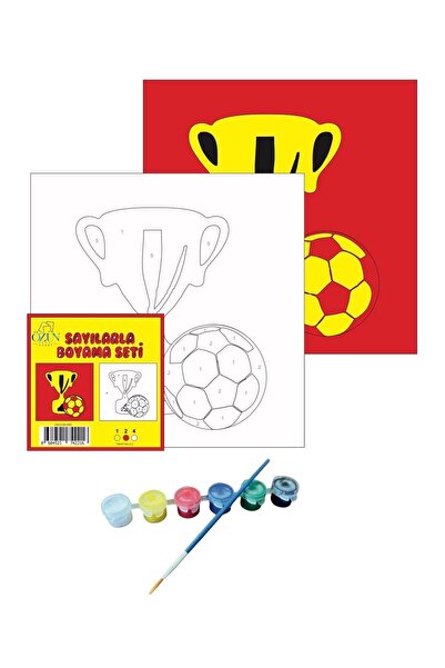tuvval 20X20 SAYILARLA BOYAMA TUVAL SETİ TARAFTAR G-2 TUVAL + 6 LI BOYA+FIRÇA