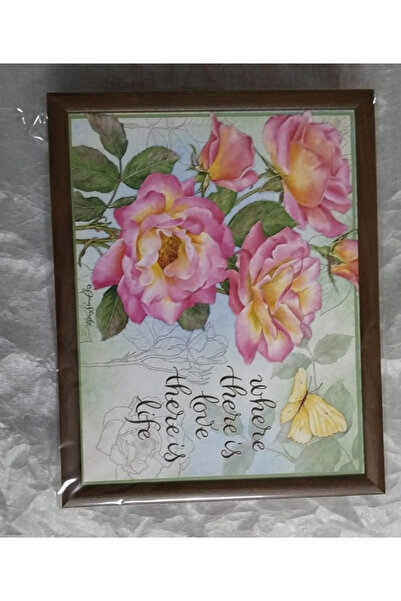 esdekor Floral Butterfly Cushioned Patterned Enjoyment Tray 1 Piece