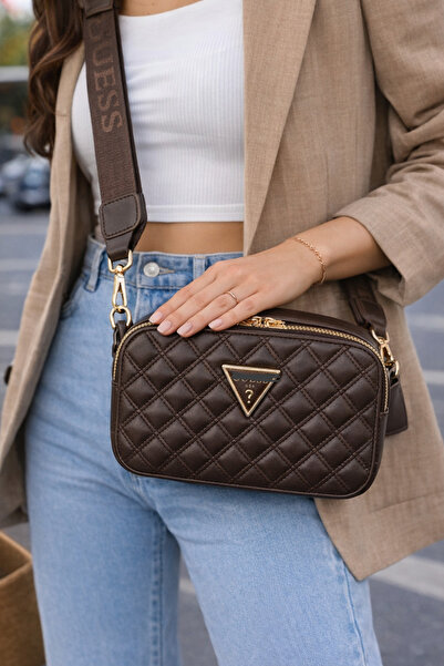 DB Women's Stylish Two-Zipper Faux Leather Shoulder Bag