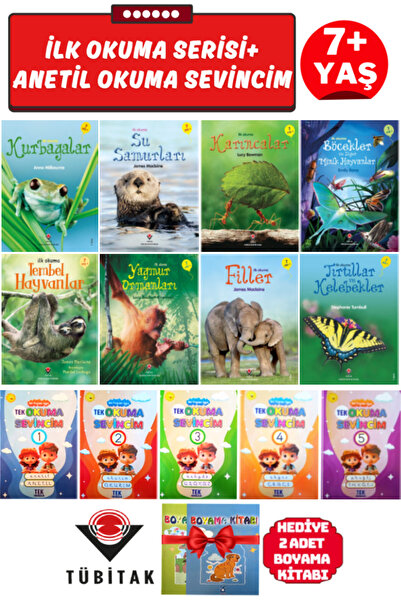 Tübitak Yayınları İlk Okuma Serisi Kurbağalar+Karıncalar+Böcekler ve Diğer Mi...