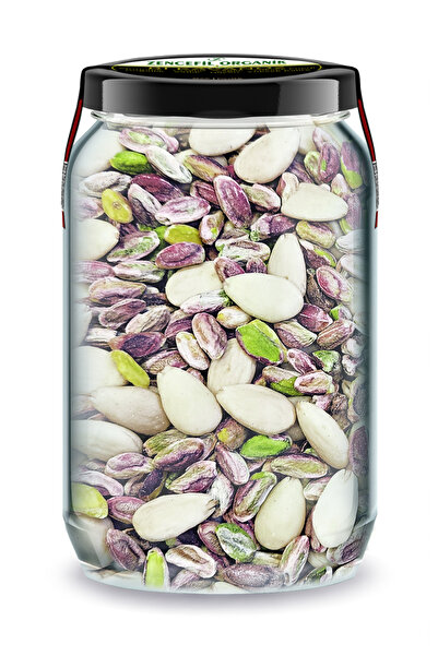 Zencefil Organik Bi Kavanoz On-Mix/10 Raw Pistachios Inside + Shelled Raw Alm...