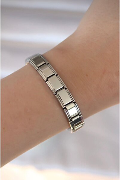 Açıkmeşe Ev Yaşam Ürünleri Women's Steel Bracelet Minimal Elegant Model Silve...
