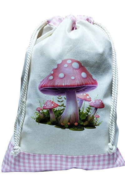 Via Image Ekose Kumaş Basklılı Oyuncak Torbası 25x35 Ebat