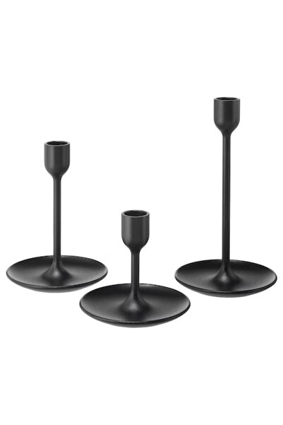 OEM Candle Holder Set of 3, Black