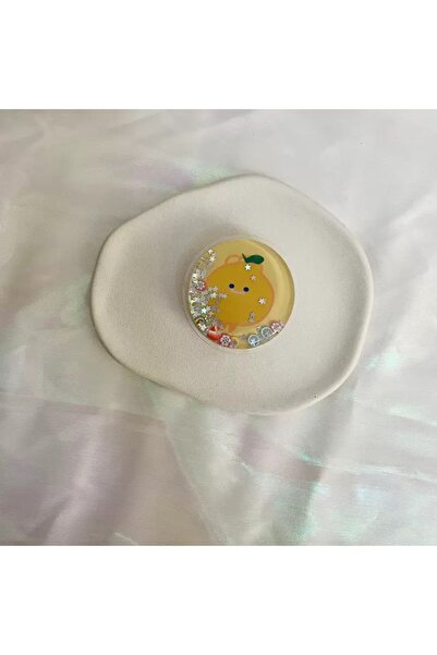 EDELFU Popsocket Sulu Yapışkanlı Yumuşak Sevimi Desenli Telefon Tutacağı Katl...