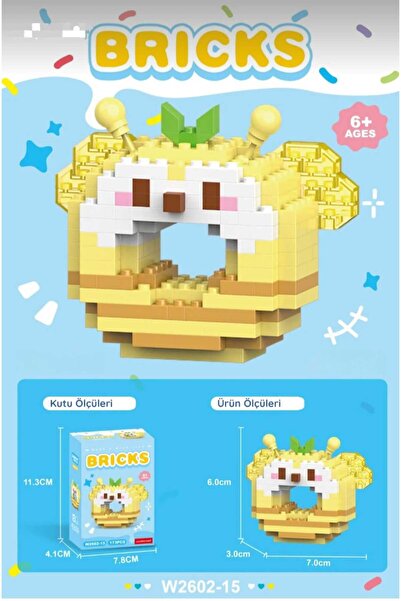 BTİCARET Bricks Donut Arı Mini Yapı Blok Seti – Sevimli Karakter Oyuncak