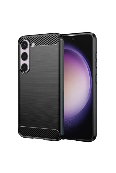 Techsuit Carcasă din silicon carbon pentru Samsung Galaxy S23, neagră