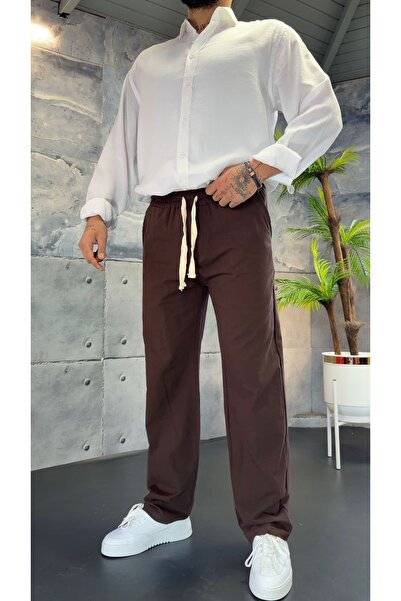 PEERLESS STORE Lizalı Linen Baggy Trousers