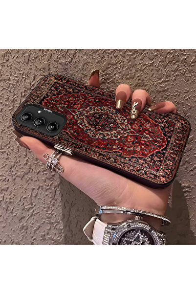 Hontinga حافظة هاتف سامسونج جالاكسي A14 متوافقة مع نمط السجادة، مصنوعة من الس...