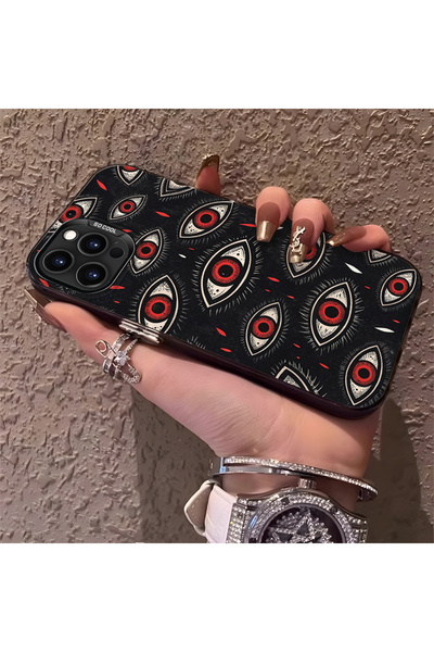 Hontinga حافظة هاتف آيفون 15 برو متوافقة مع السيليكون ذات الحواف الصلبة والمض...