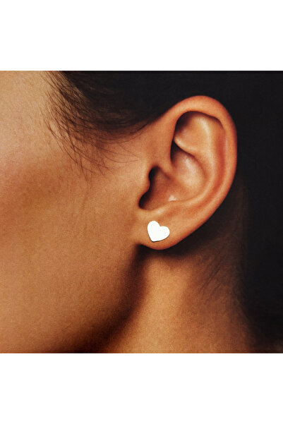 BIJUTERIA NEAGRA 925 Silver Heart Earrings