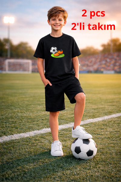 genosha مجموعة تي شيرت وشورت مطبوع تي شيرت بتصميم كرة القدم 2 في 1