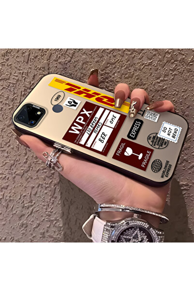 Hontinga حافظة هاتف Realme C15 متوافقة مع حافة السيليكون الصلبة ومضادة للسقوط...