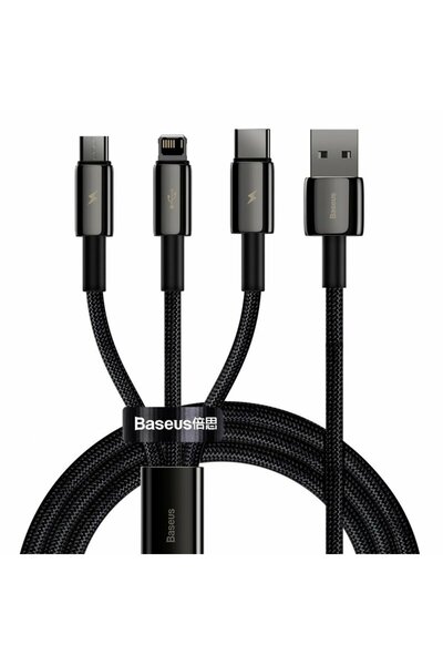 Baseus USB Data Cable to Micro-USB, Lightning, Type-C Baseus, 1.5m, Black