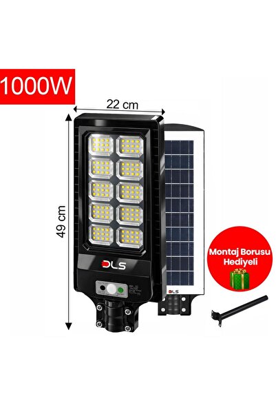 DLS 1000W Solar Güneş Enerjili LED Bahçe & Çevre Aydınlatma Lambası Profesyon...