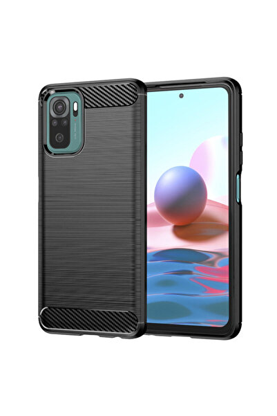 Techsuit Xiaomi Redmi Note 10 4G Carcasă din silicon carbon, neagră