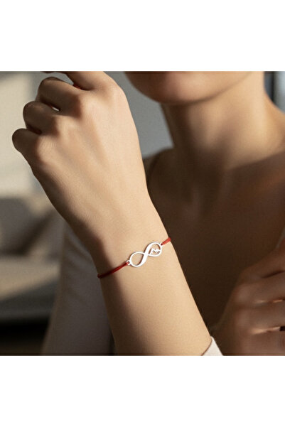 BIJUTERIA NEAGRA Brățară Mărțișor cu Infinit și Munte din Argint 925