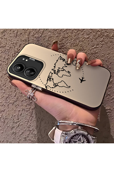 Hontinga حافظة هاتف Poco C65 متوافقة مع حافة السيليكون الصلبة ومضادة للسقوط ب...