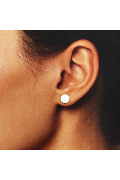 BIJUTERIA NEAGRA Cercei din argint 925, monede de 8 mm