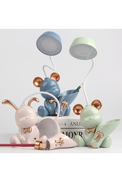 BC Led ışıklı USB şarjlı kariaktür çocuk odası genç odası masa ve gece lambası